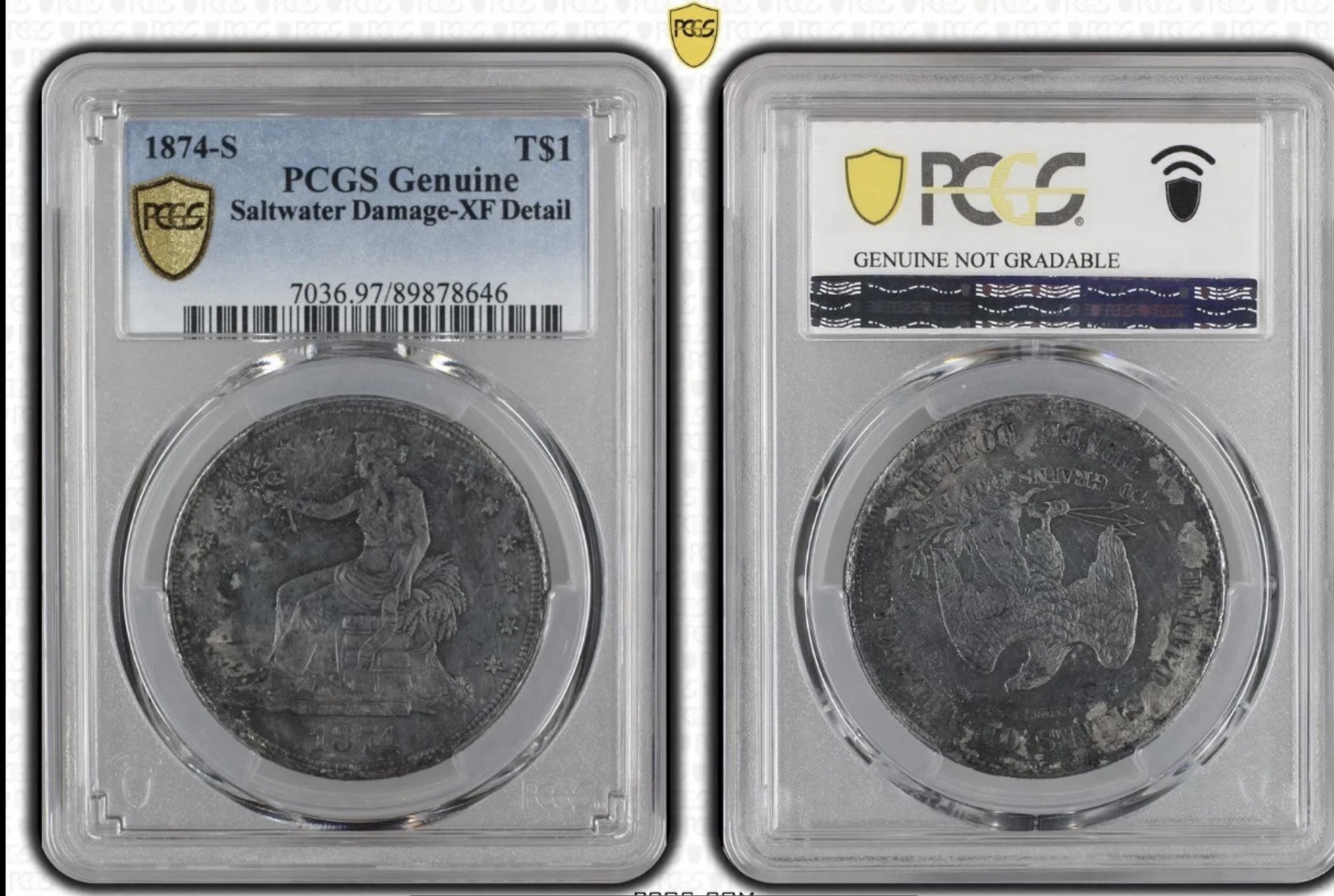 1874-S Trade Dollar - PCGS 89878646