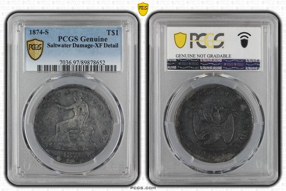 1874-S Trade Dollar - PCGS 89878652